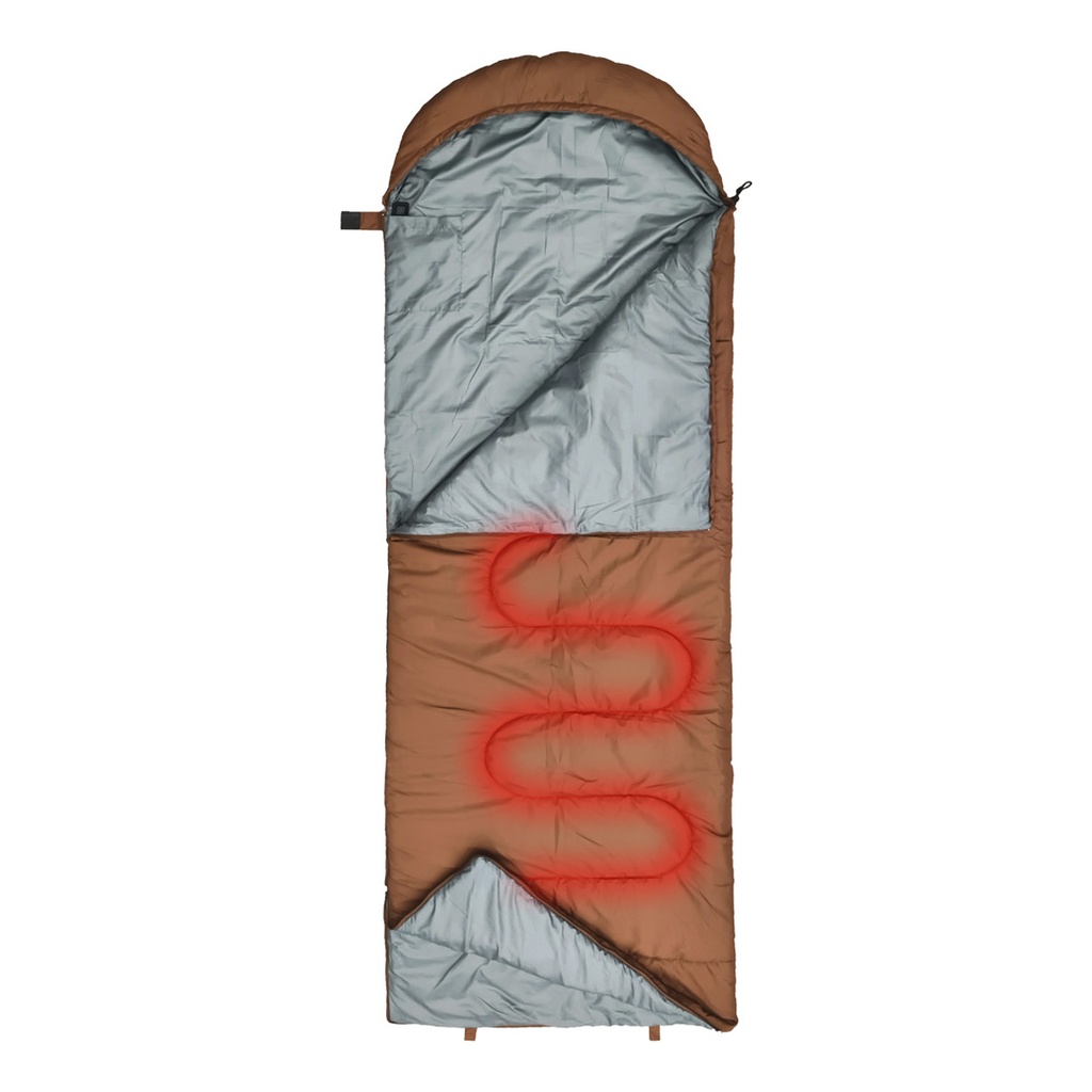 Porodo Lifestyle Power Heating Sleeping Bag Brown — image 4