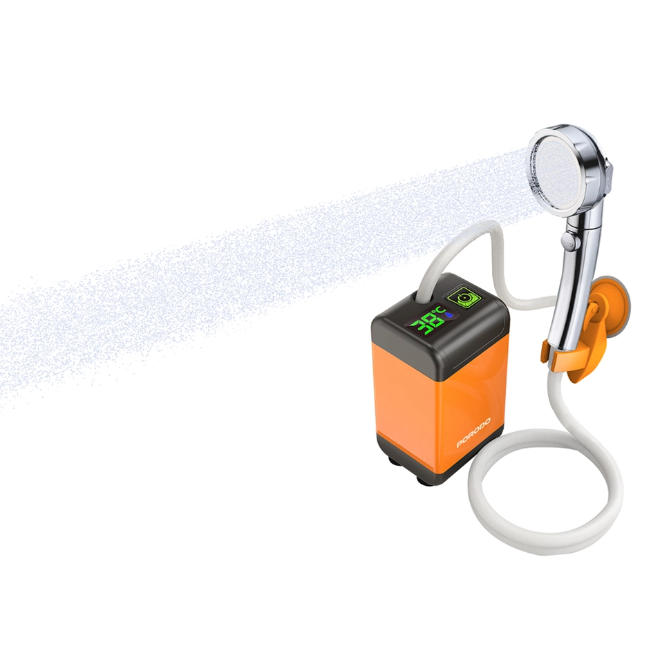Porodo Lifestyle Portable Electric Shower Pump Orange — image 2