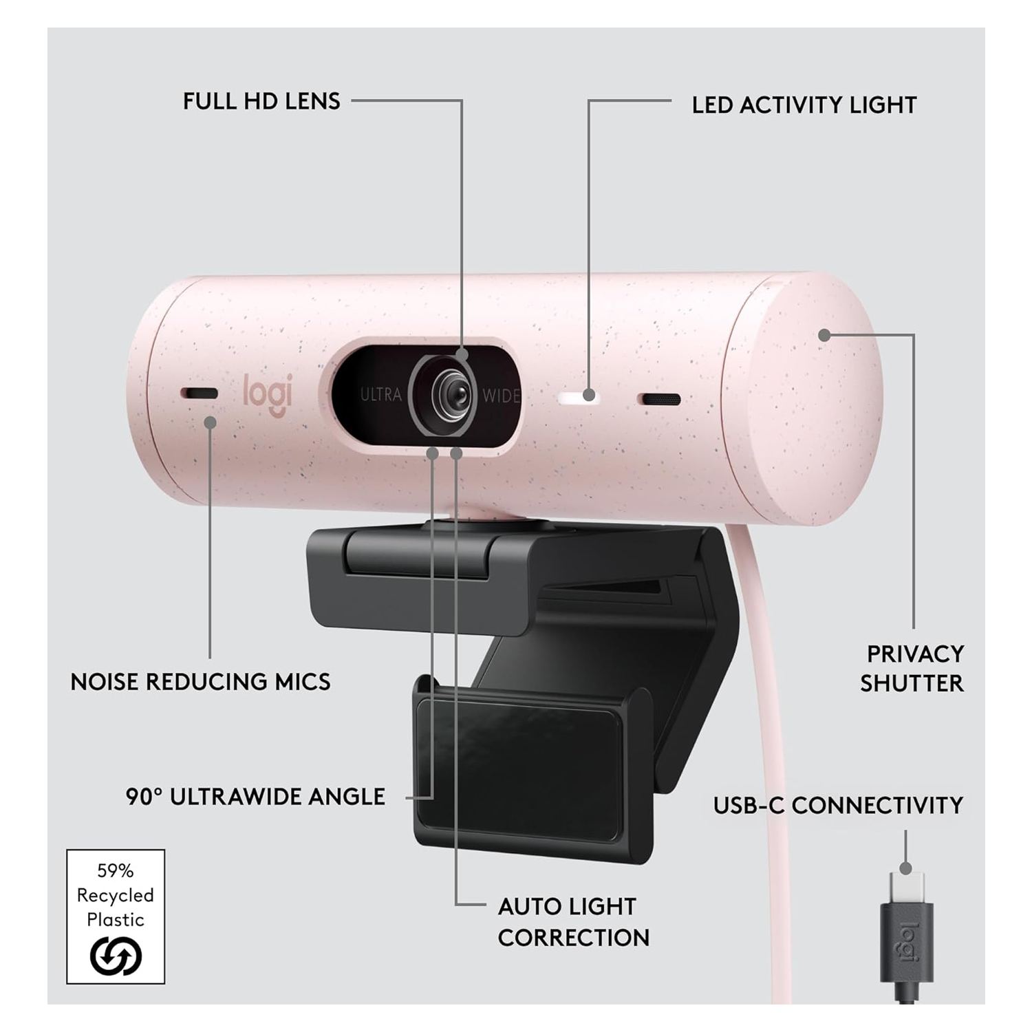 Logitech Brio 500 Full HD Webcam (960-001428) — image 3