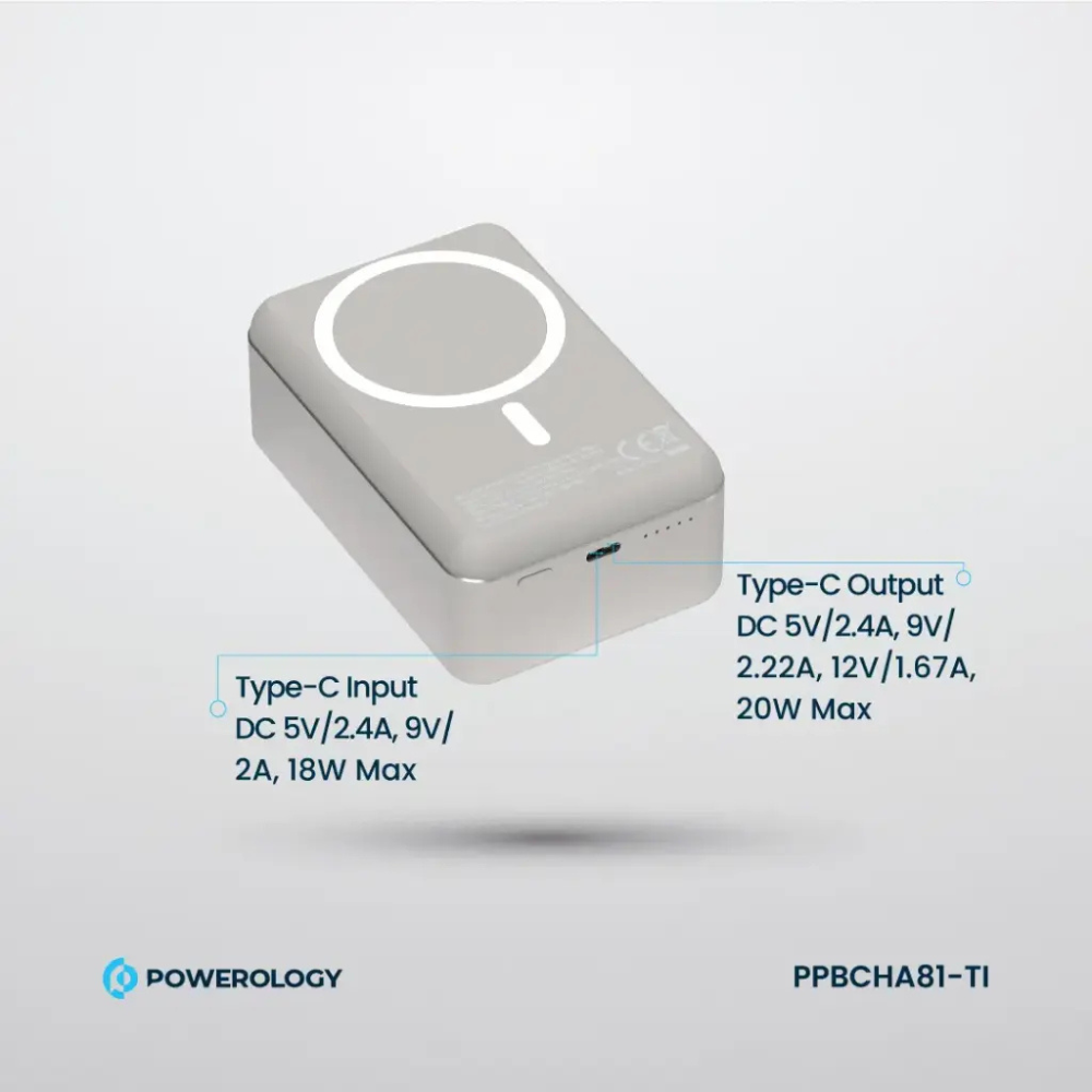 Poweology PP081 30000 mAh MagSafe Power Bank with 20W PD — image 3