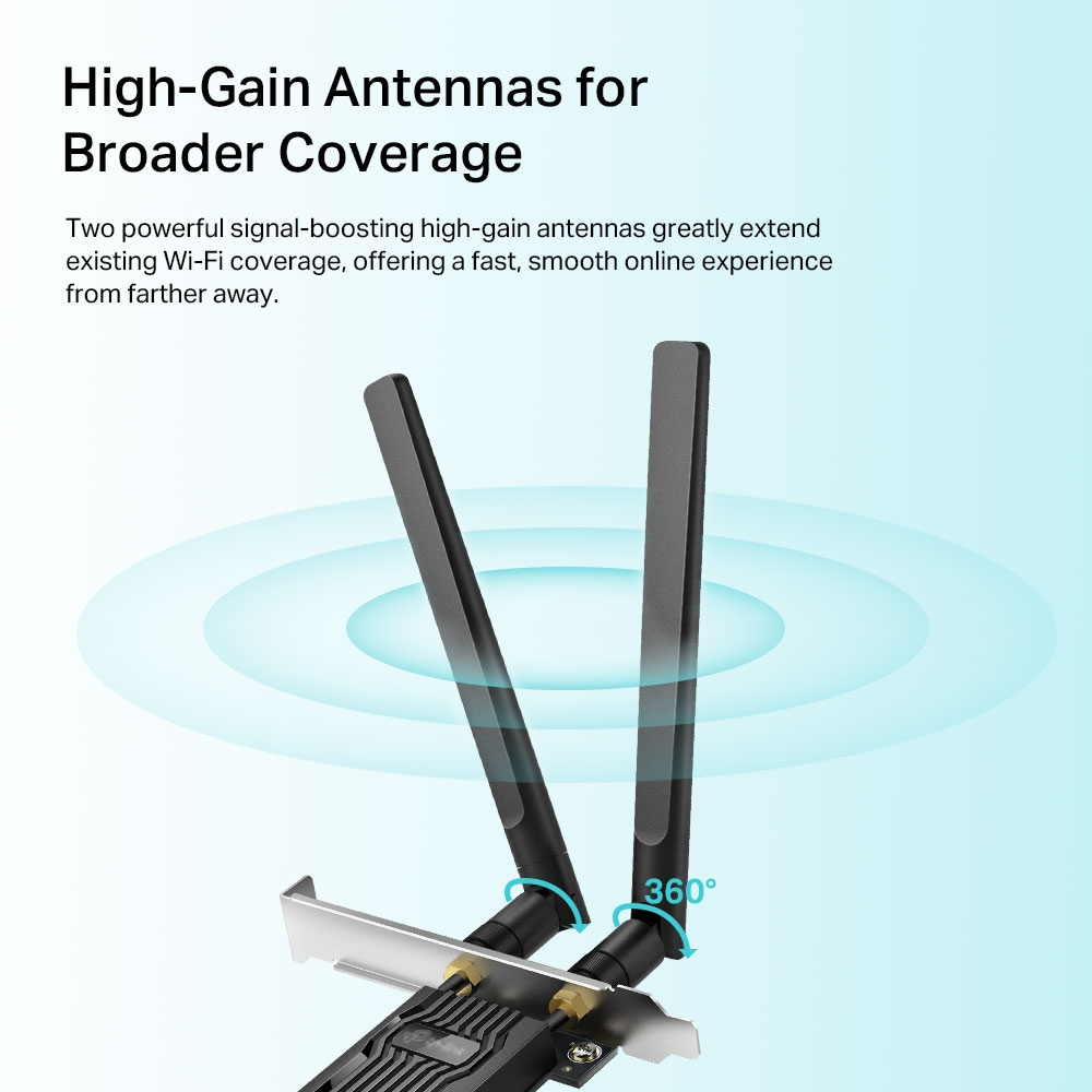 TP Link Archer TX20E AX1800 WiFi 6 Bluetooth 5.2 PCIe Adapter — image 2