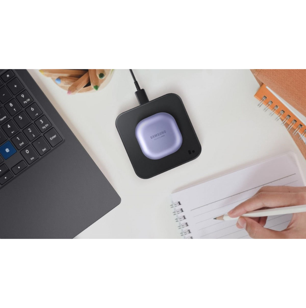 Samsung Wireless Charger Pad Single EP-P1300 Android+iphone+airpods Black — image 3