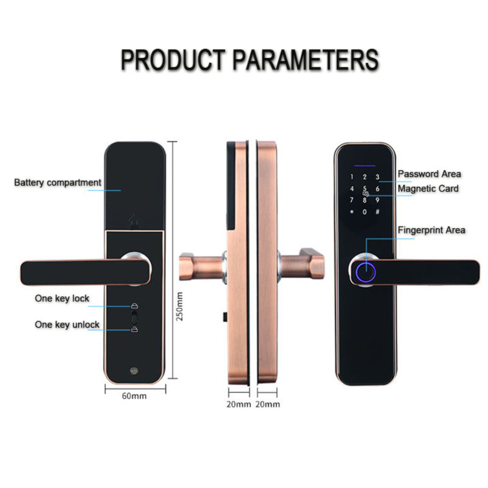 Intelligent Lock GY-HRO4 Universal Smart Handle Lock, Fingure — image 3