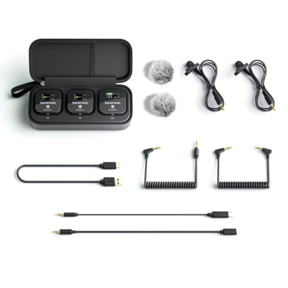 Saramonic Blink 900 B2 2-Person Wireless Clip-On Mic System w/ Lavaliers & Charging Case for Cameras & Mobile — image 4