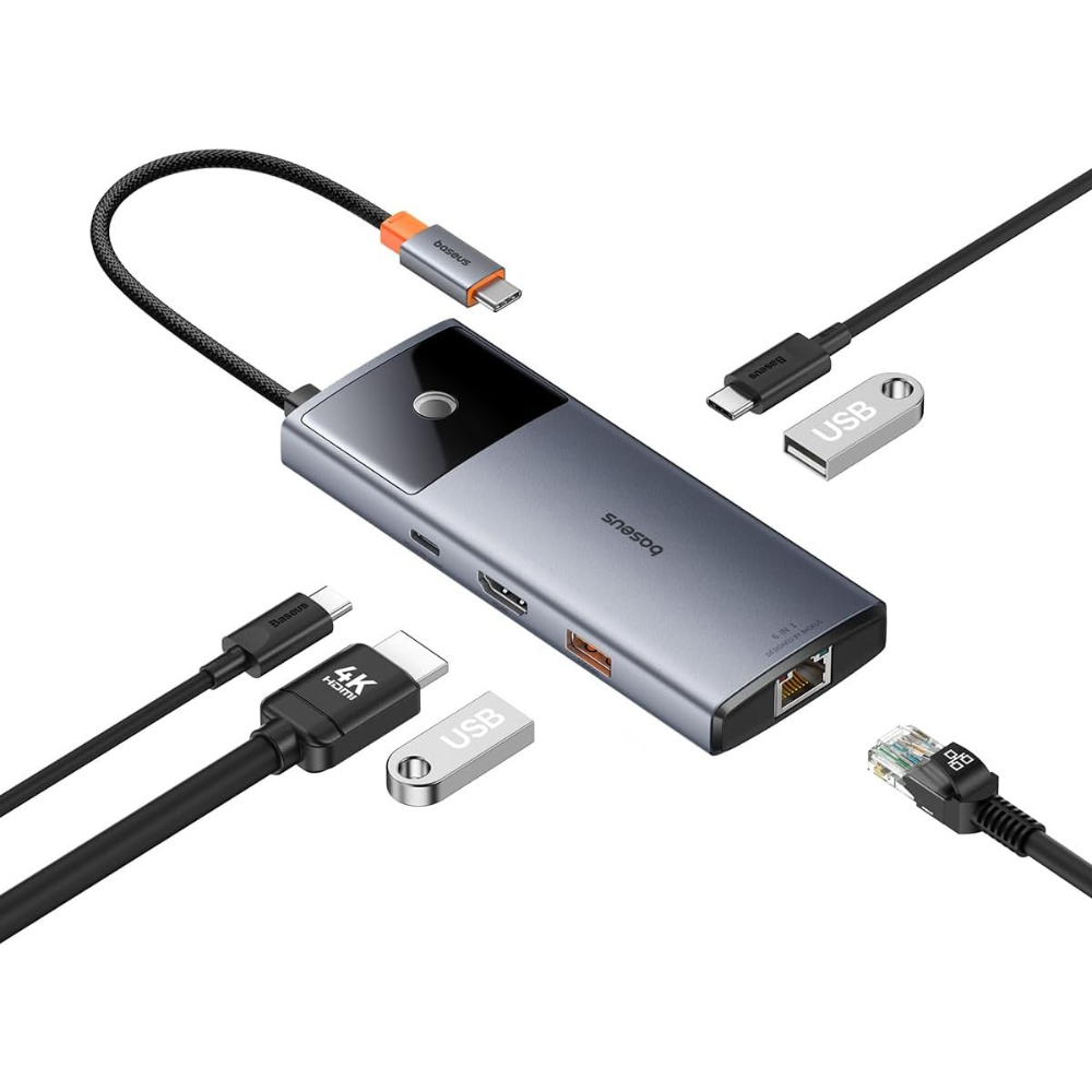 Baseus Metal Gleam Series II 6 in 1 USB Hub — image 4