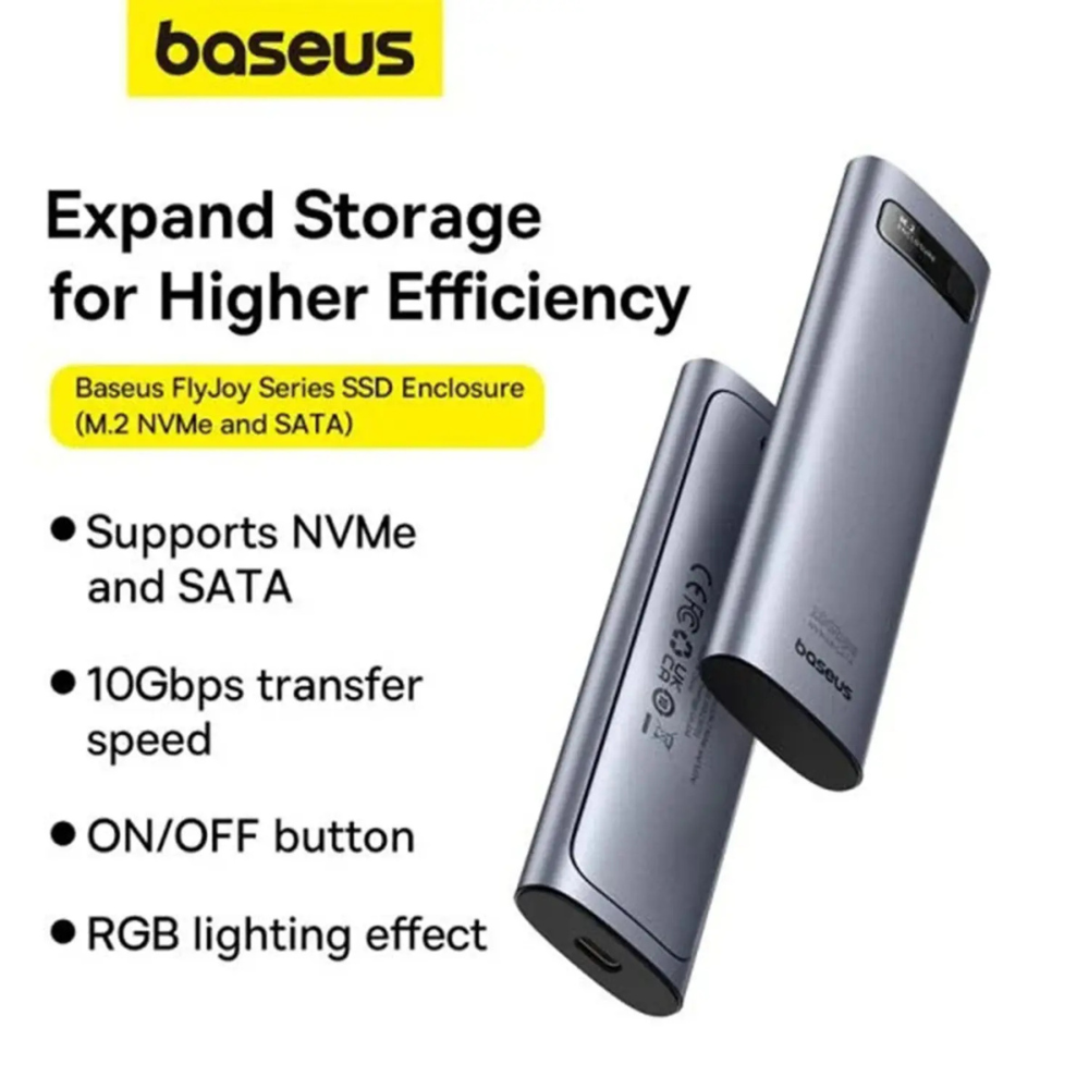 Baseus Flyjoy Series SSD Enclosure M.2 NVMe and SATA — image 2