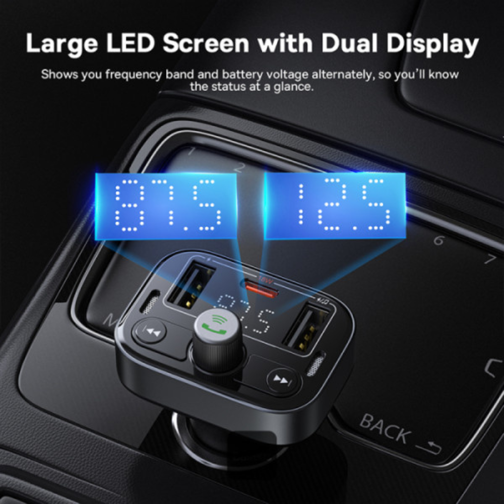 Baseus Bluetooth 5.0 Car FM Transmitter 18W S-09 Lite — image 3