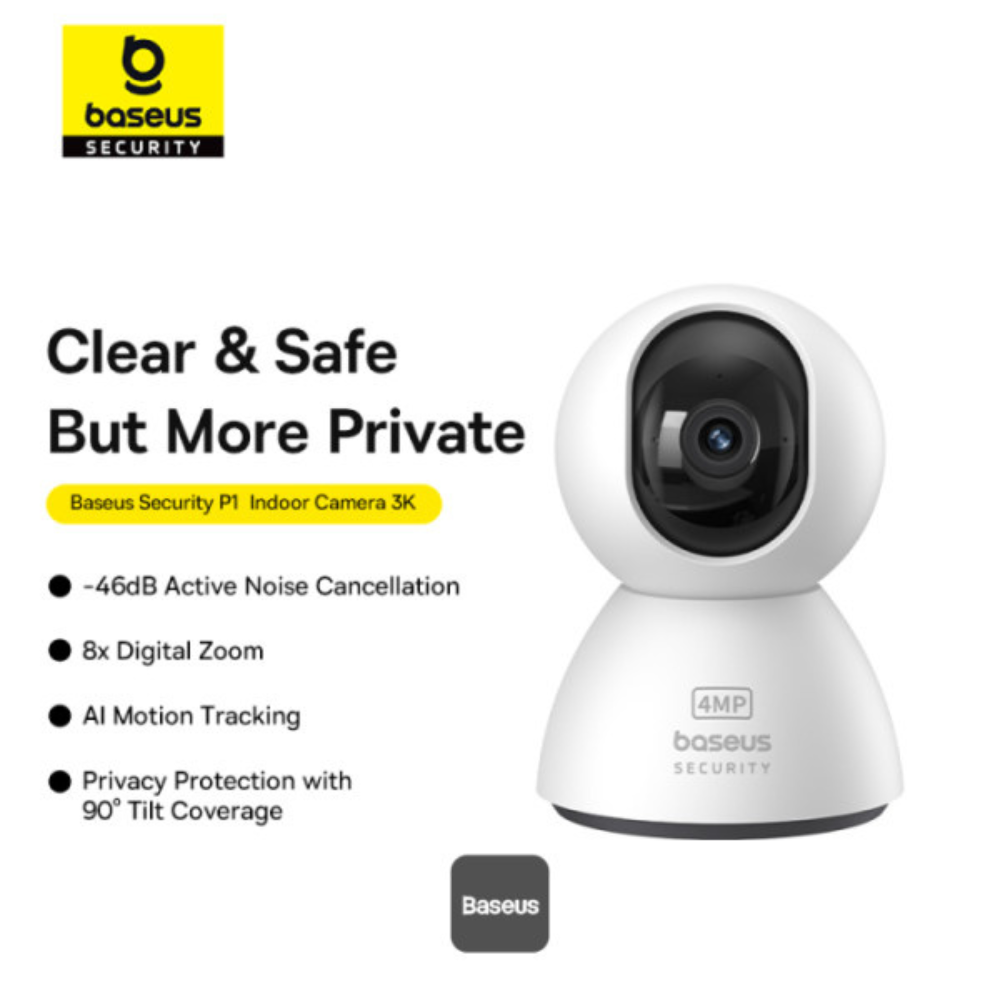Baseus Security P1 Indoor 3K Wi-Fi Camera AI Detection 360° Pan Night Vision — image 3