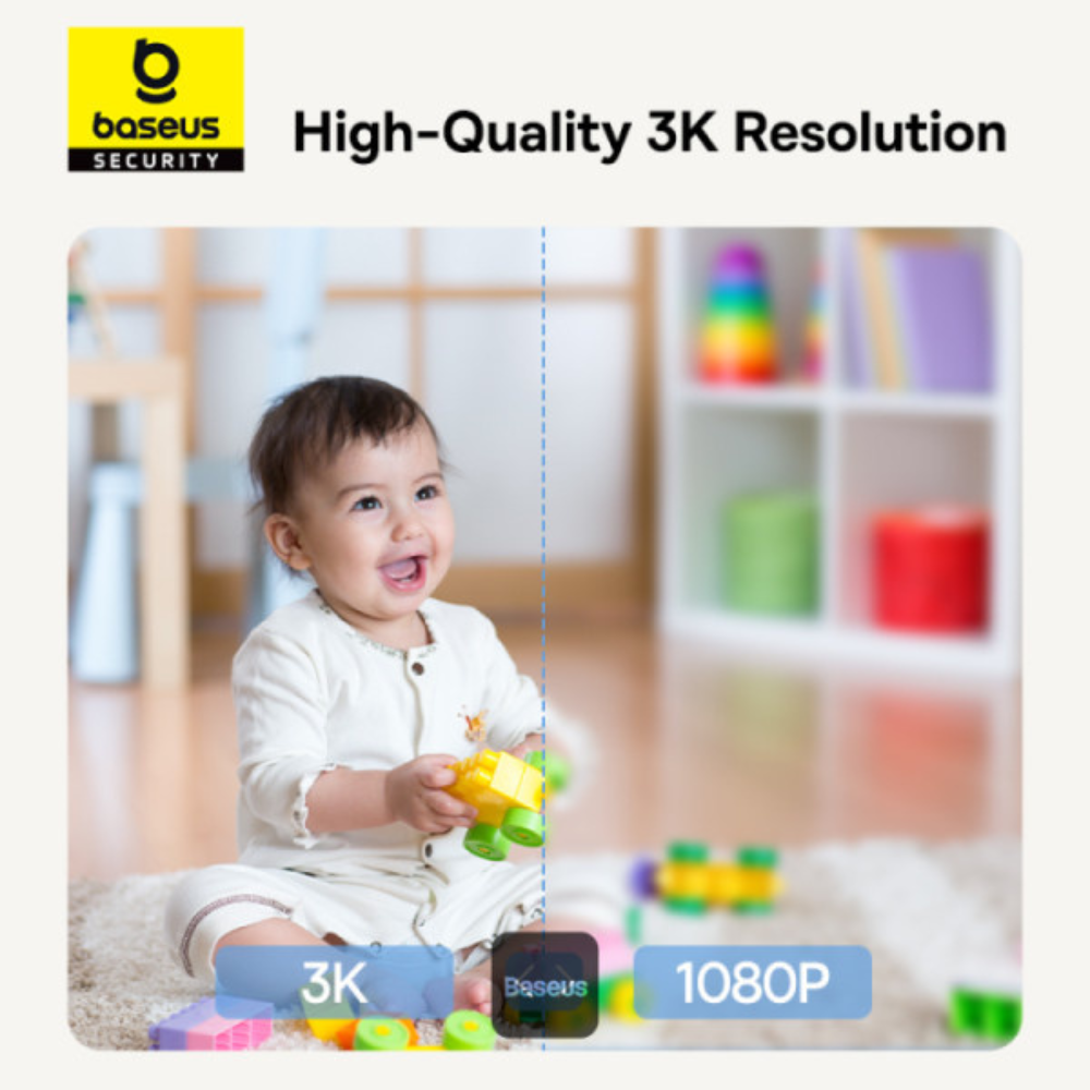 Baseus Security P1 Indoor 3K Wi-Fi Camera AI Detection 360° Pan Night Vision — image 2