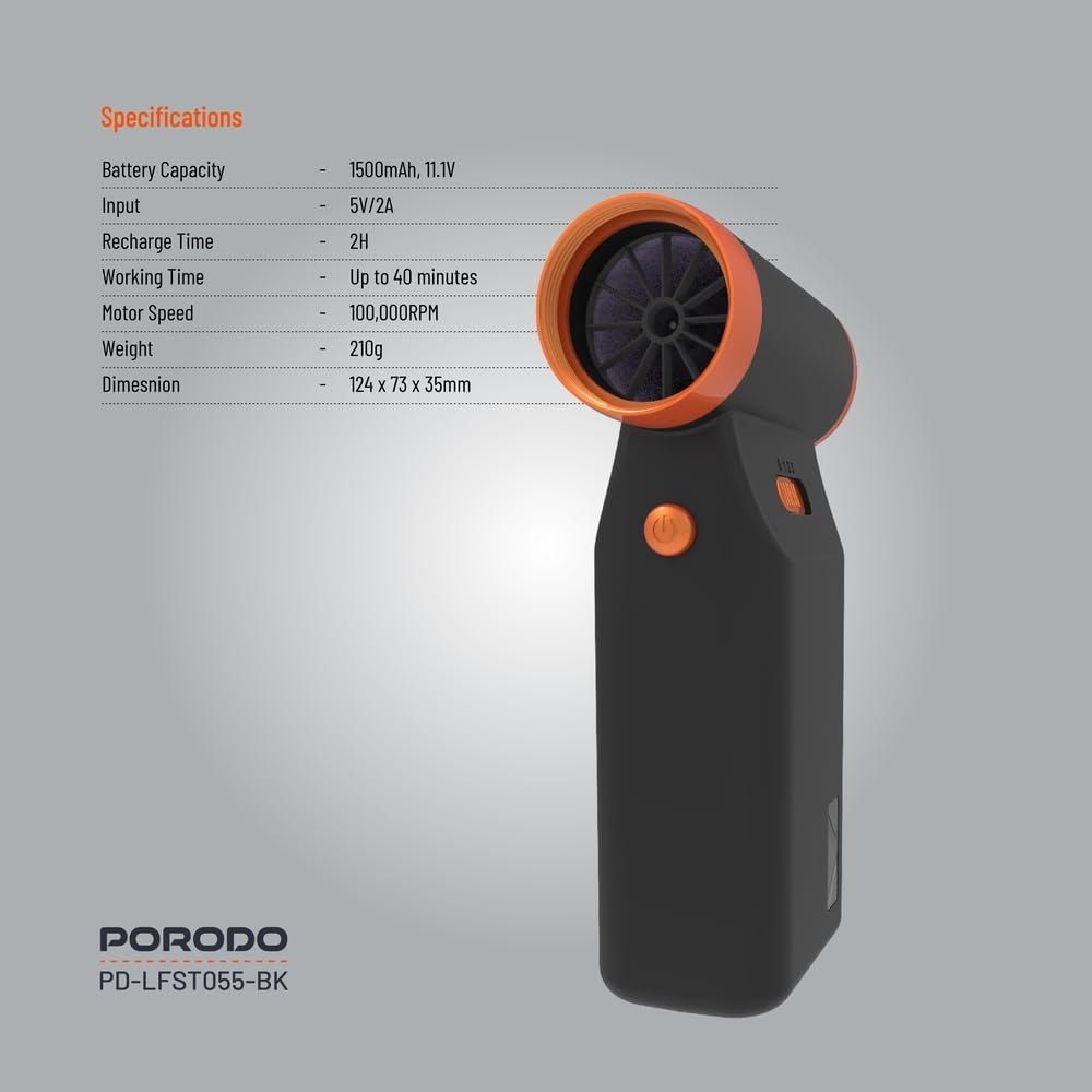 Porodo Turbo Jet Air Blower Air Duster & Fan — image 2
