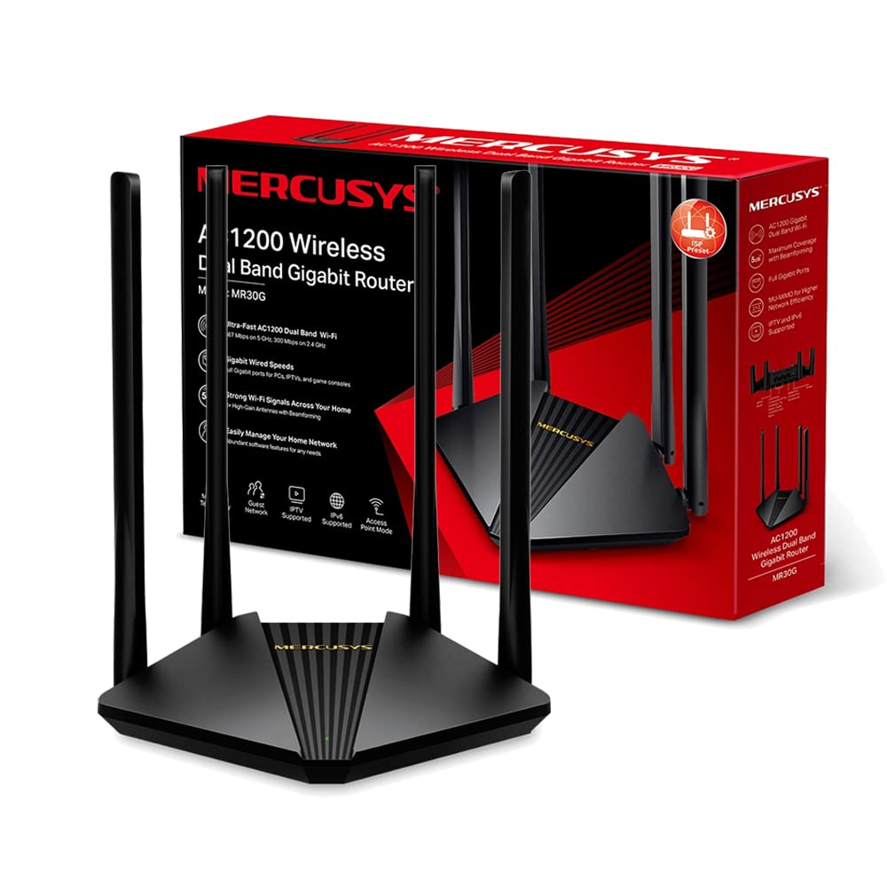 mercusys ac1200 wireless dual band gigabit router mr30g — image 1