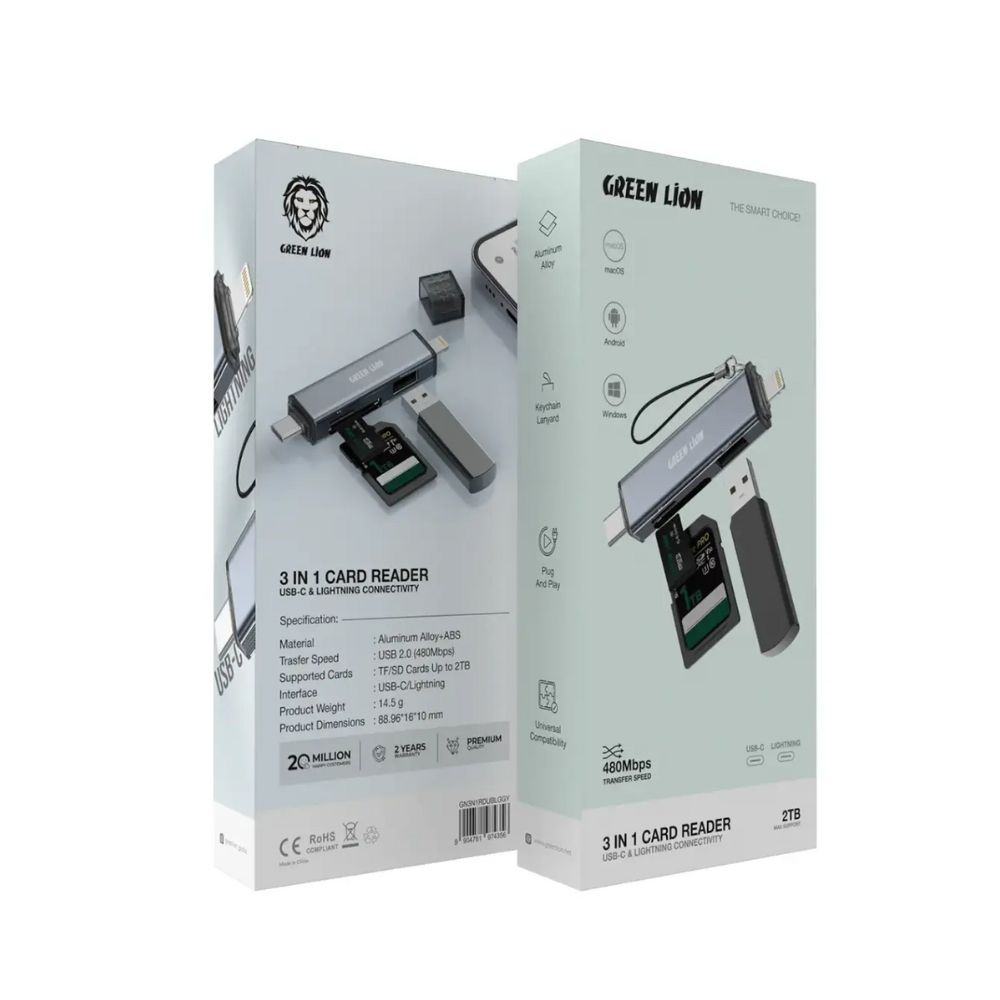 Green Lion 3 in 1 Card Reader — image 3