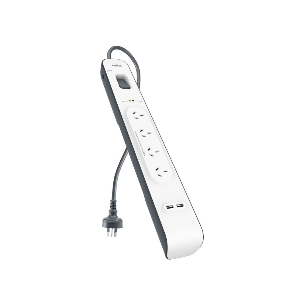Belkin 4-outlet Surge Protection Strip with 2.4 Amp 2xUSB Charging — image 2
