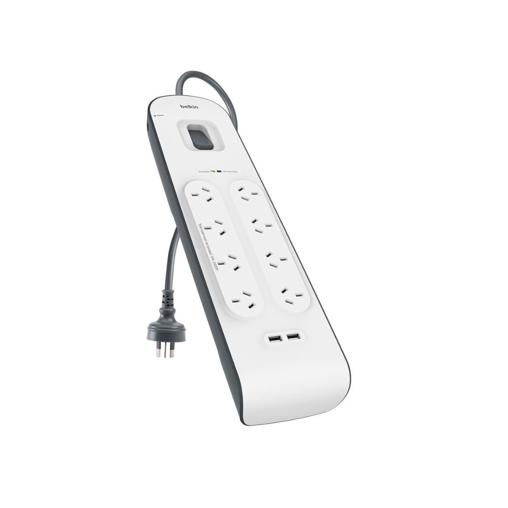 Belkin 8-outlet Surge Protection Strip with 2.4 Amp 2xUSB Charging — image 2