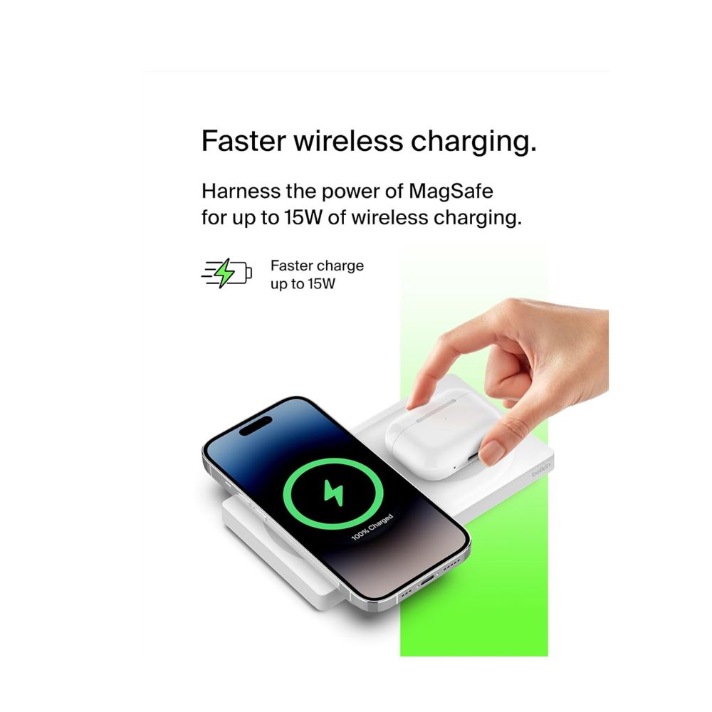 BoostCharge Pro 2-in-1 Magnetic Wireless Charging Pad with Qi2 15W — image 2