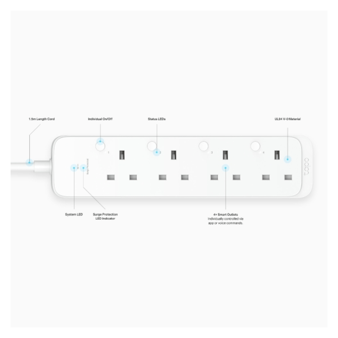 TPLink Tapo P304M Smart Wi-Fi Power Strip 3250W — image 3