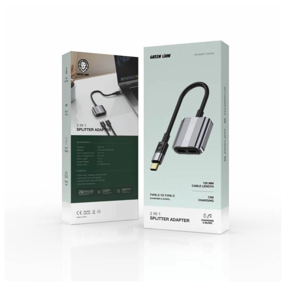 Green Lion 2 in 1 Splitter Adapter Type C to Dual Type C — image 3