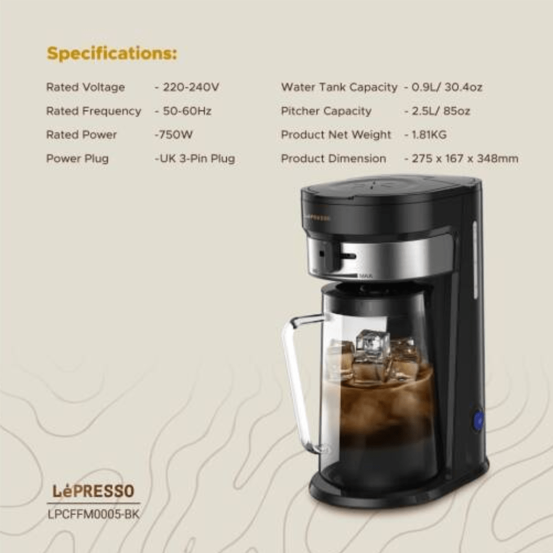 LePresso Cold Brew Machine Ice Coffee & Tea LPCFFM0005-BK — image 2