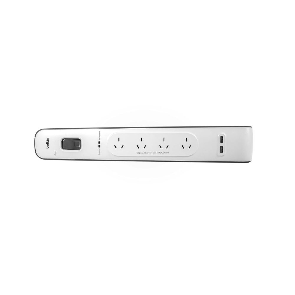 Belkin 4-outlet Surge Protection Strip with 2.4 Amp 2xUSB Charging — image 3