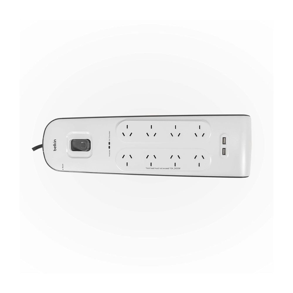 Belkin 8-outlet Surge Protection Strip with 2.4 Amp 2xUSB Charging — image 3
