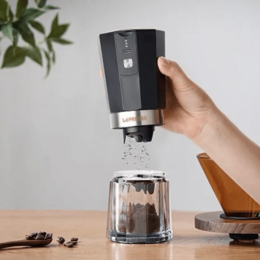 LePresso Cordless Electric Conical Burr Grinder High-Precision Grinding LPRCGRBK — image 4
