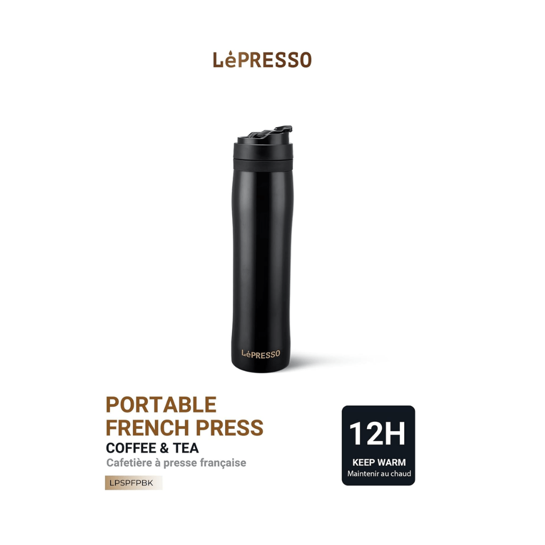 Lepresso Portable French Press Coffee & Tea LPSPFPBK — image 3