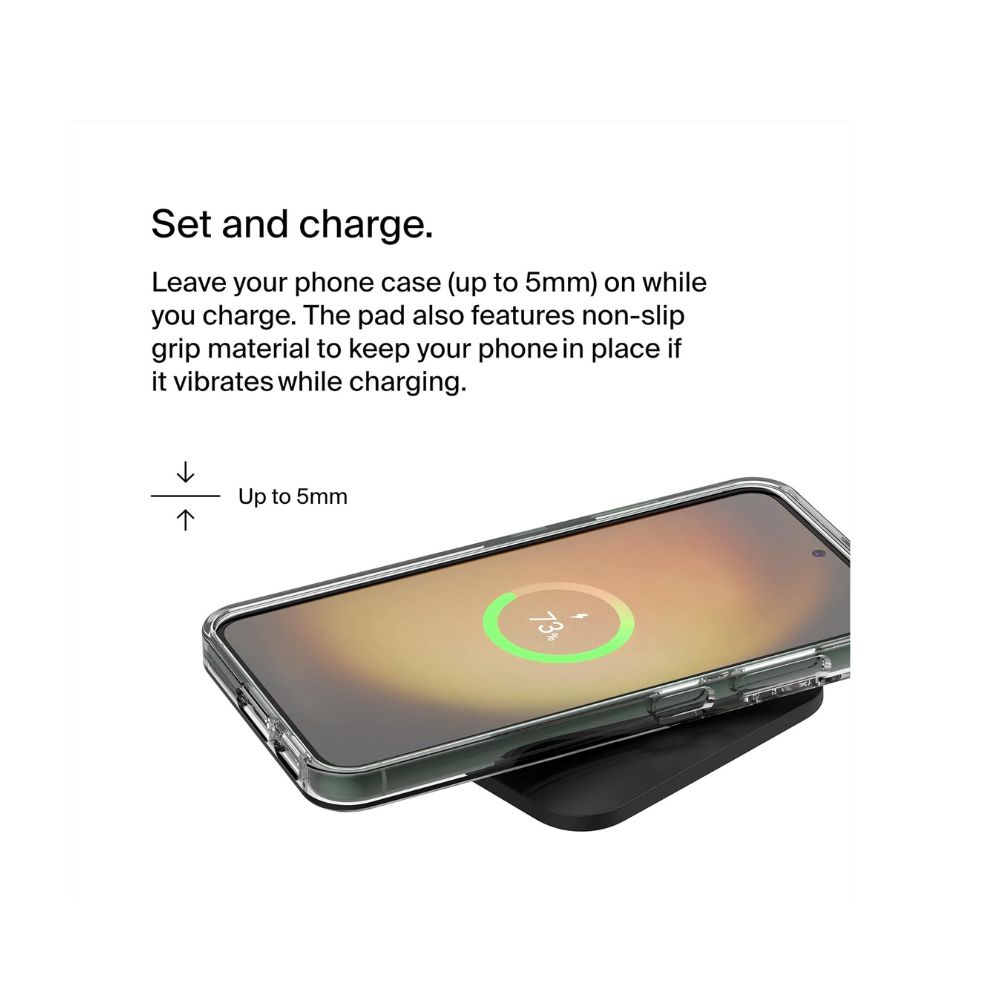 Belkin BoostCharge Pro Universal Easy Align Wireless Charging Pad 15W, 30% larger charging area than previous models — image 5