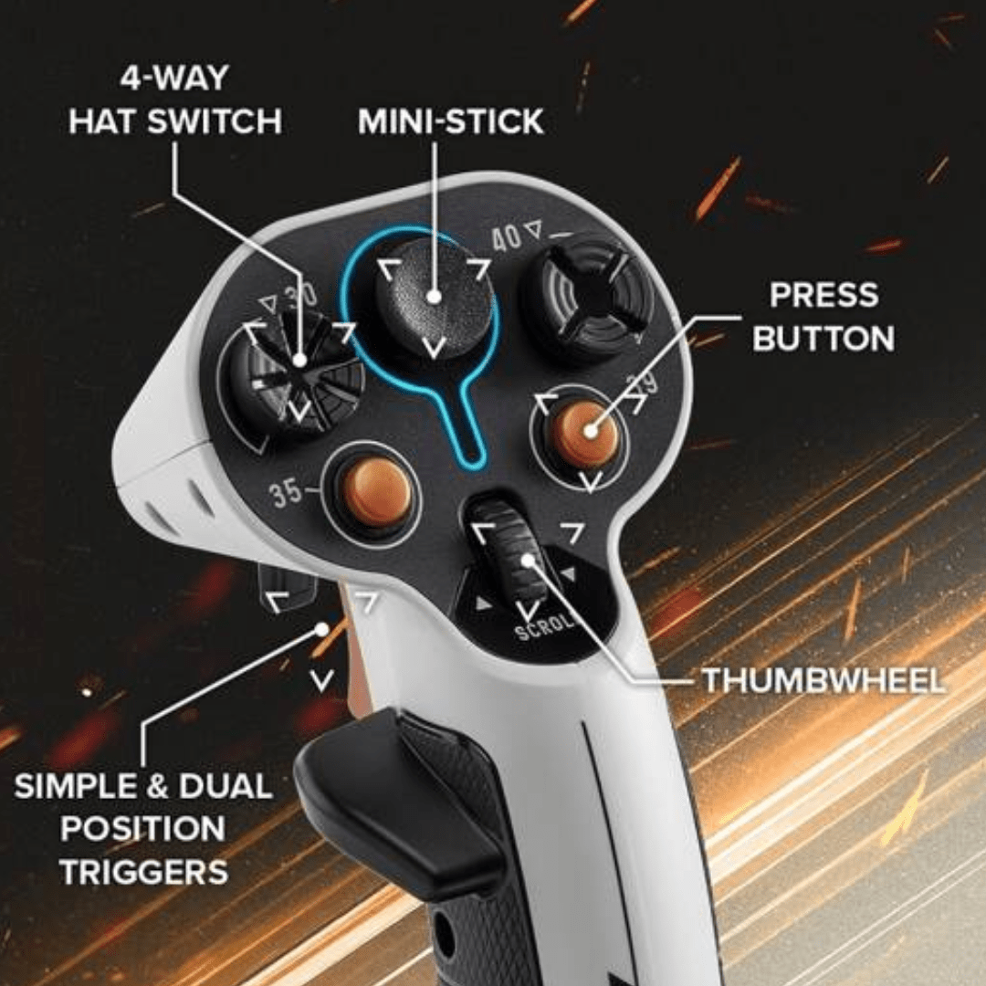 Thrustmaster Sol-R 1 Flightstick, Grip & Base with 44 Action Buttons, 2 Triggers, 2 Hat Switches, Ministick TM-JSTK-SOLR — image 4