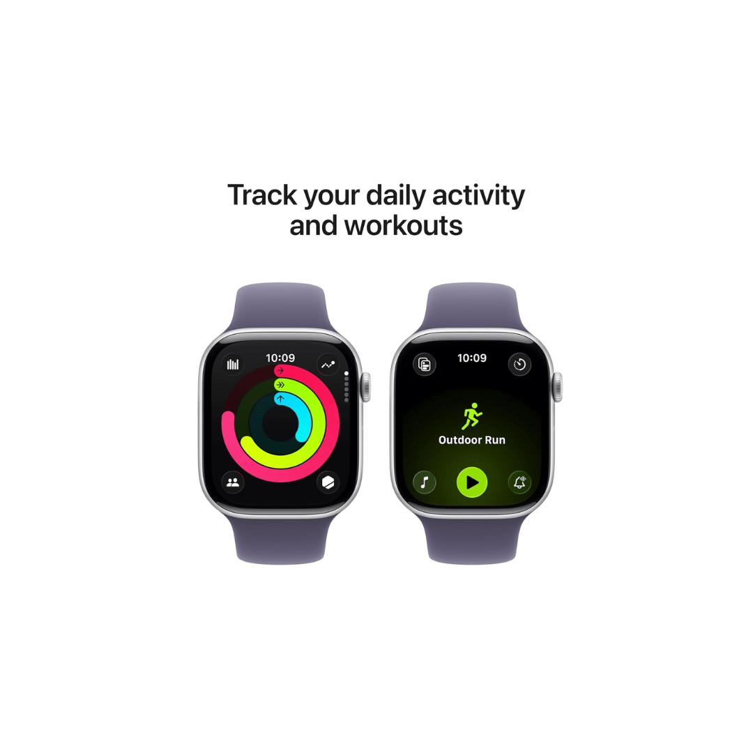 Apple Watch Series 11 GPS + Cellular 46mm Silver Aluminium Case with Purple Fog Sport Band - M/L — image 2