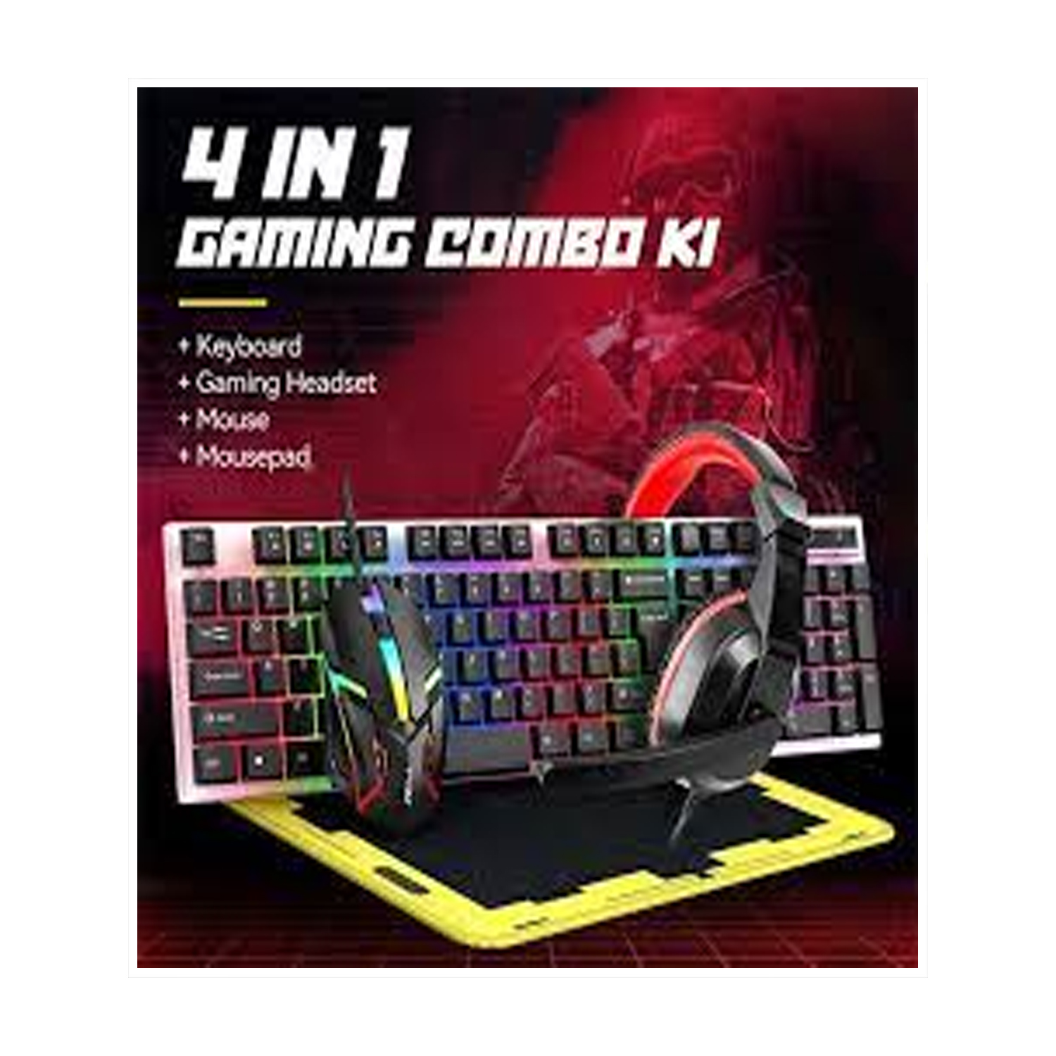 T- Wolf 4 in 1 Gaming Combo Keyboard , Mouse , Headset & Mouse PADTF-240 — image 3