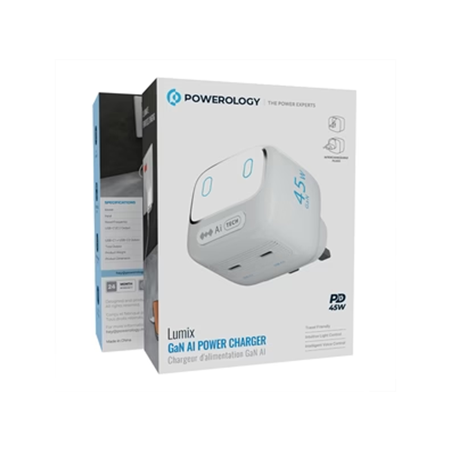 Powerology PD 45W Lumix GAN AI Power Charger — image 2