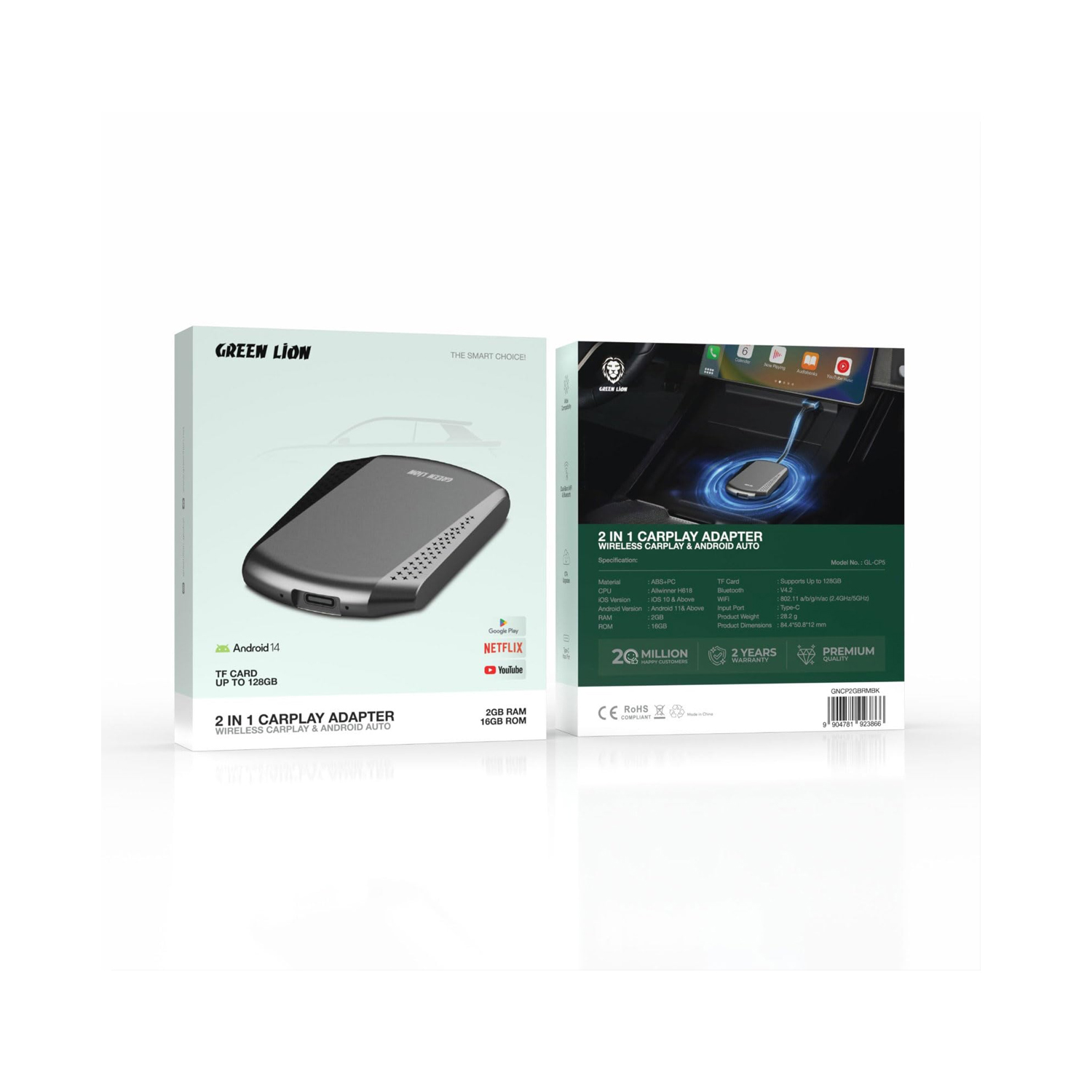 Green Lion 2 in 1 Car Play Adapter 4/64GB — image 2