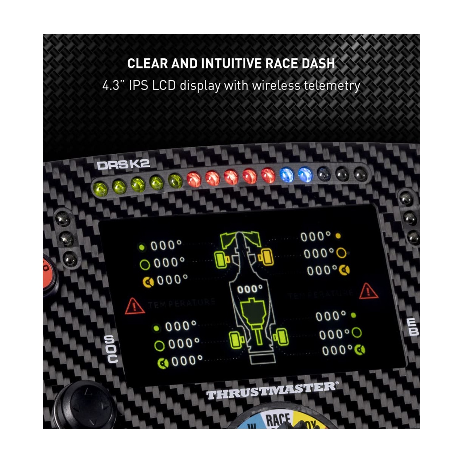 Thrustmaster Ferrari SF1000 Edition Formula Wheel Add On Game Controller, Up To 25 Action Buttons, 4.3" IPS DisplayTM-WHL-ADDON-FRRI-SF1000 — image 3