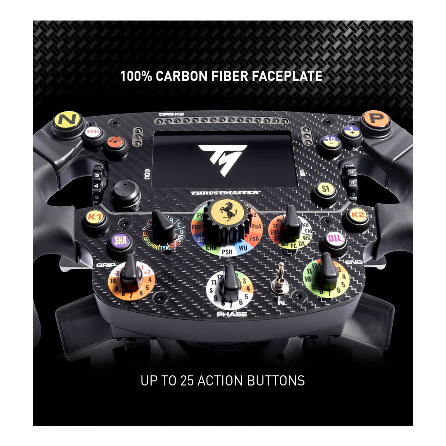 Thrustmaster Ferrari SF1000 Edition Formula Wheel Add On Game Controller, Up To 25 Action Buttons, 4.3" IPS DisplayTM-WHL-ADDON-FRRI-SF1000 — image 2