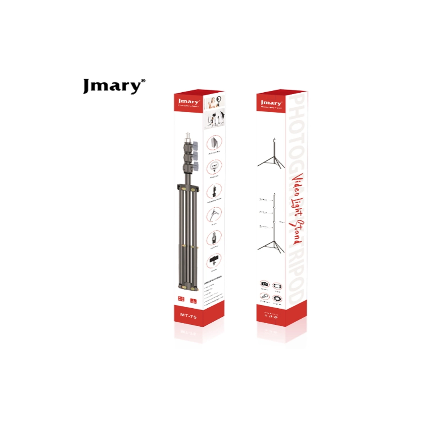 Jmary MT-75 Photography Tripod Video Light Stand — image 3
