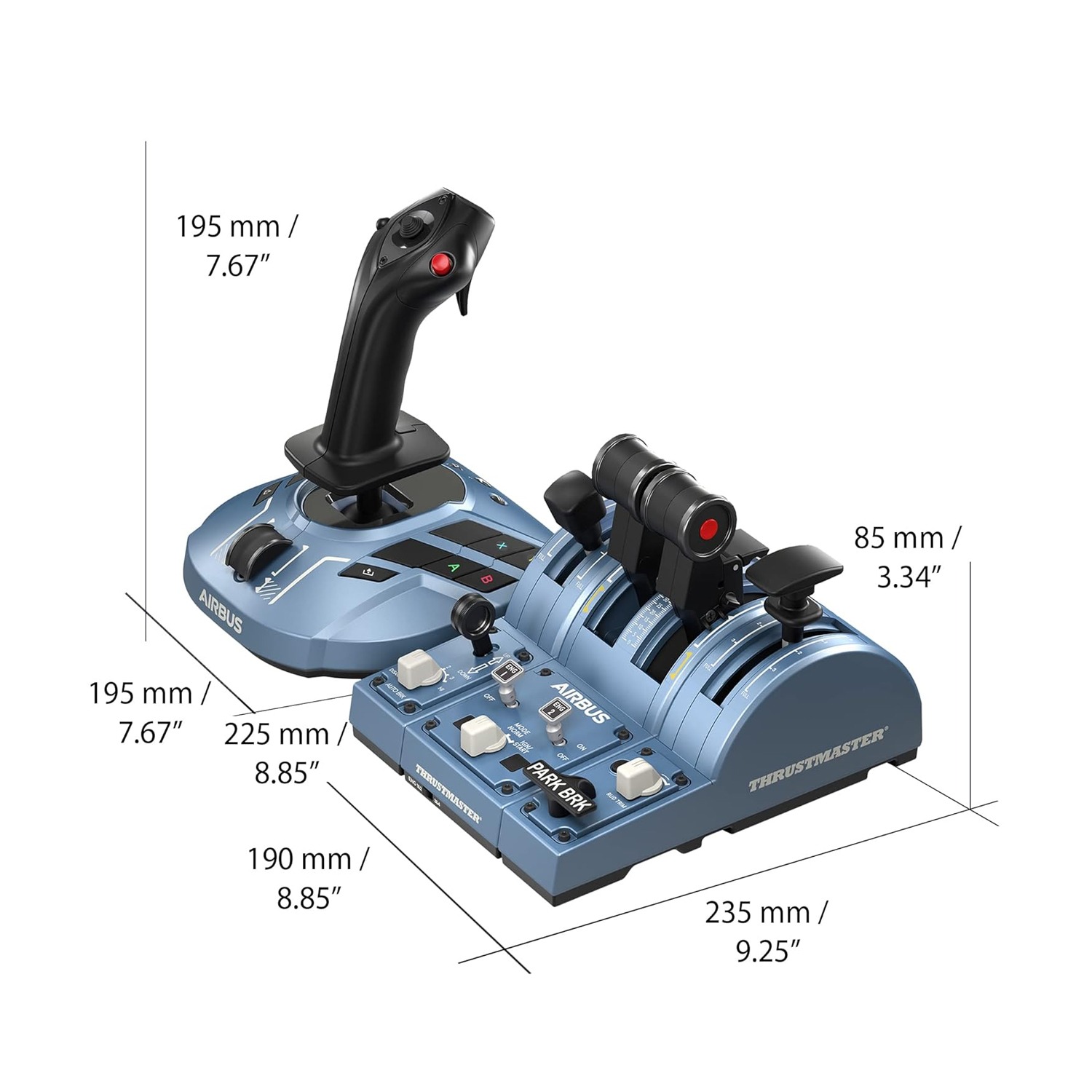 Thrustmaster TCA Captain Pack X Airbus Edition Airbus Sidestick & Throttle Quadrant, 4 Swappable Joystick Head Button Modules TM-JSTK-CAPTAIN-PACK — image 2