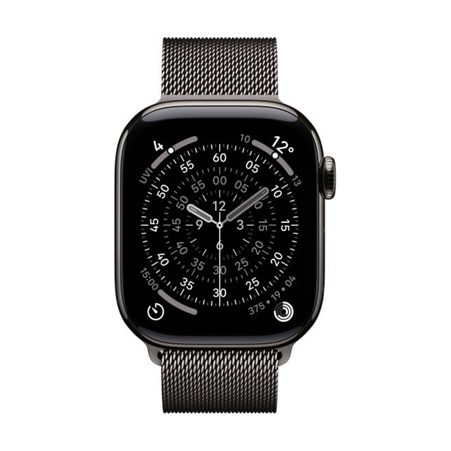 Apple Watch Series 11 GPS + Cellular 42mm Natural Titanium Case with Stone Grey Sport Band - S/M — image 3