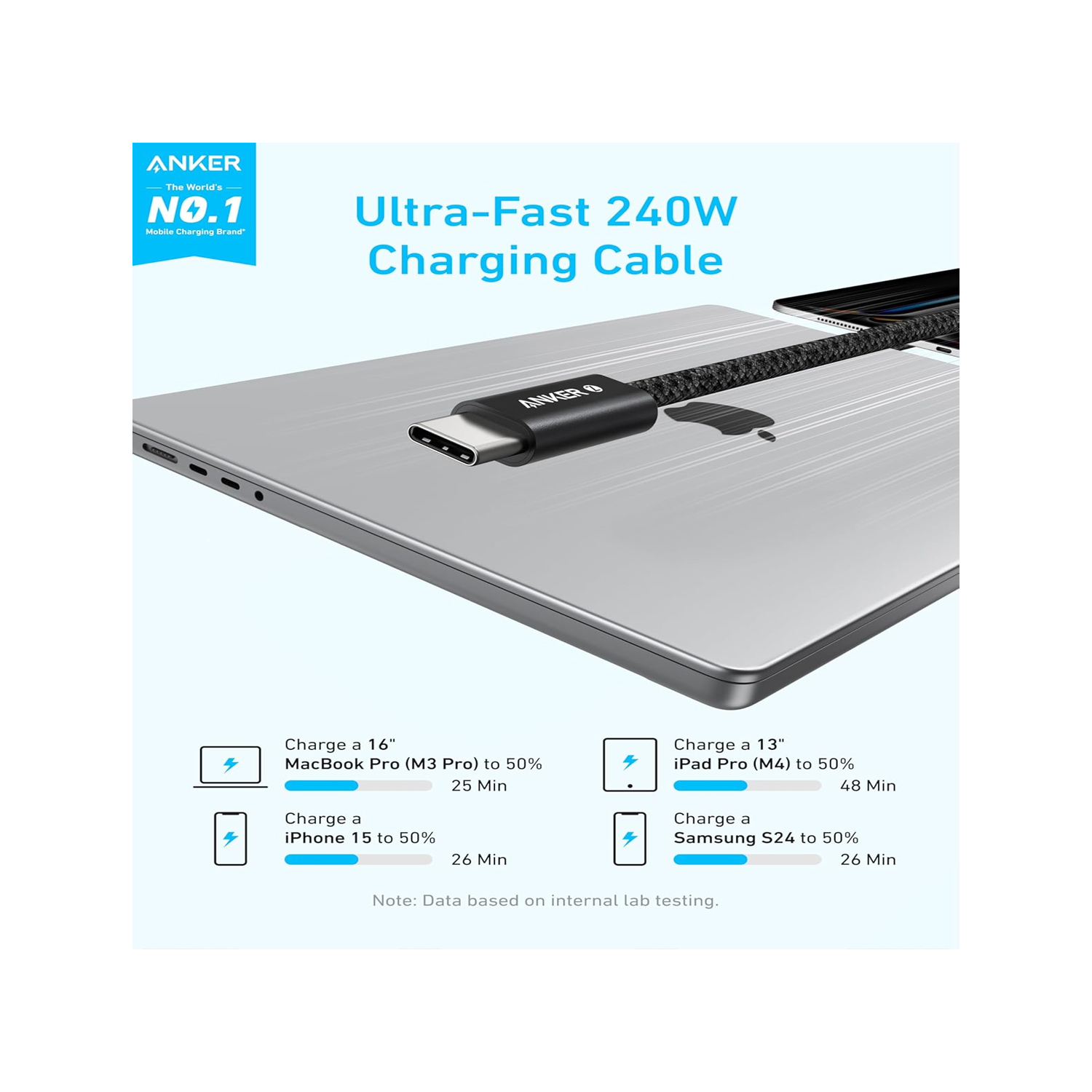 Fast Charging Cable ANKER A8060H12 6FT Durable USB Cable — image 3