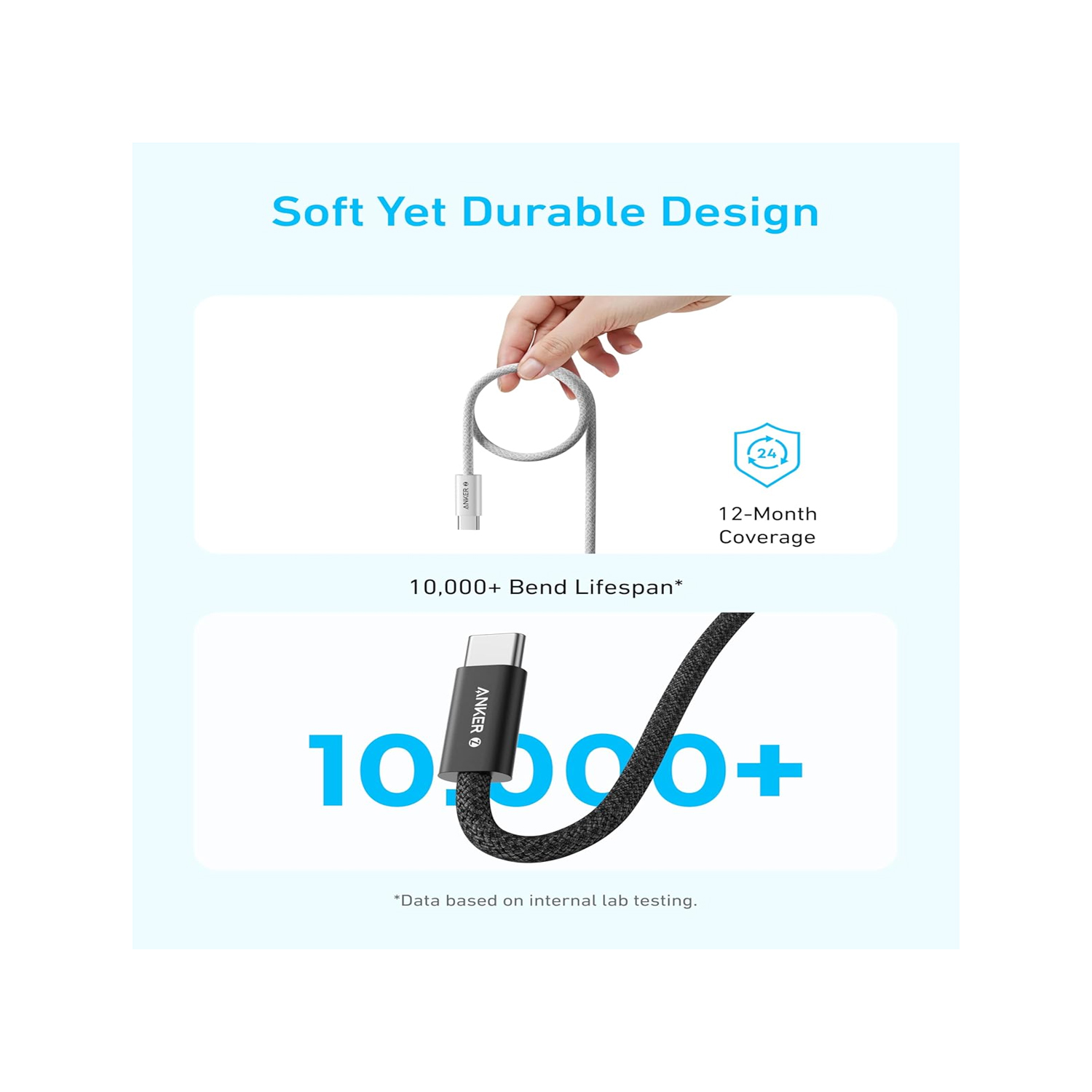 Fast Charging Cable ANKER A8060H12 6FT Durable USB Cable — image 2