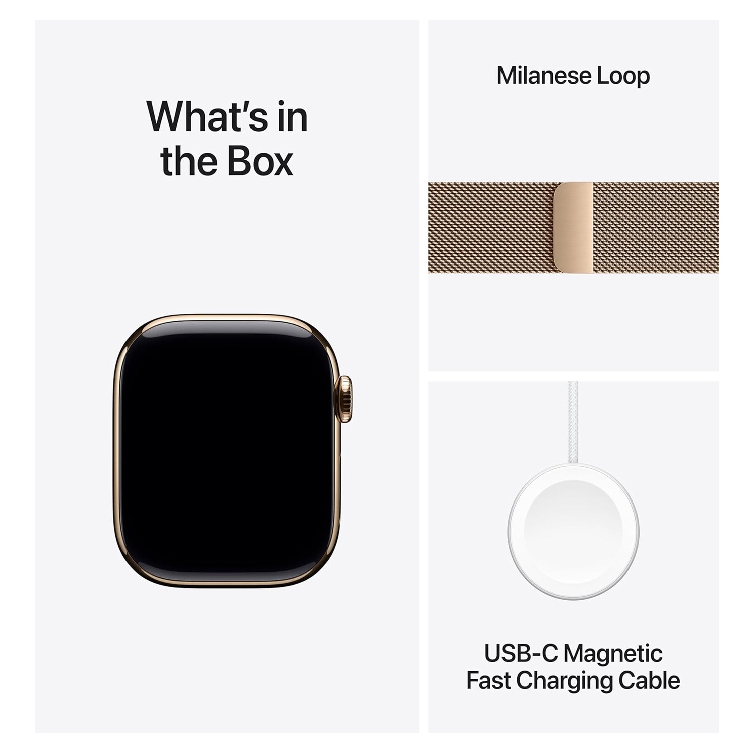 Apple Watch Series 11 GPS + Cellular 42mm Gold Titanium Case with Gold Milanese Loop — image 2