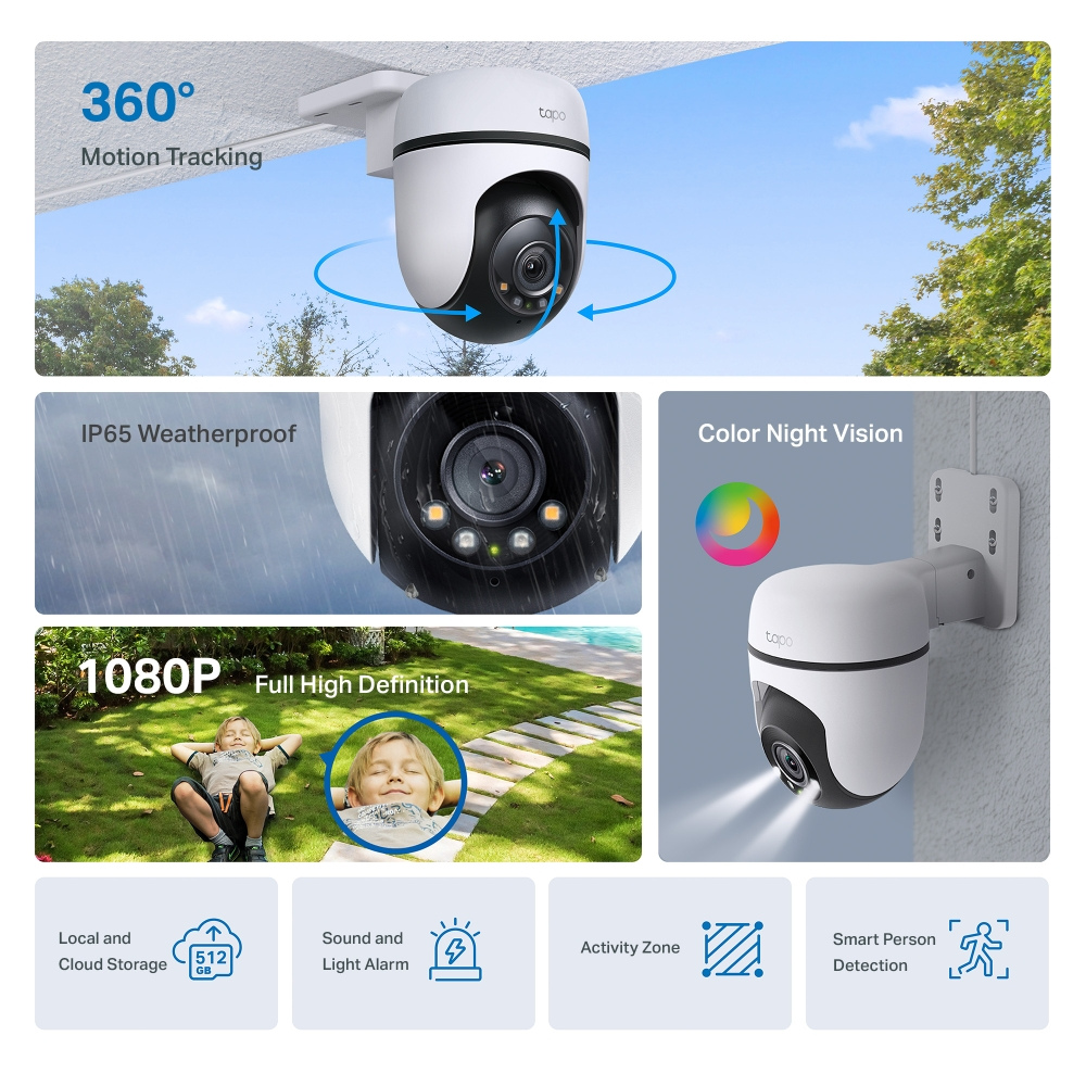 Tapo Outdoor Pan / Tilt SECURITY WIFI CAMERA TAP C500 — image 2