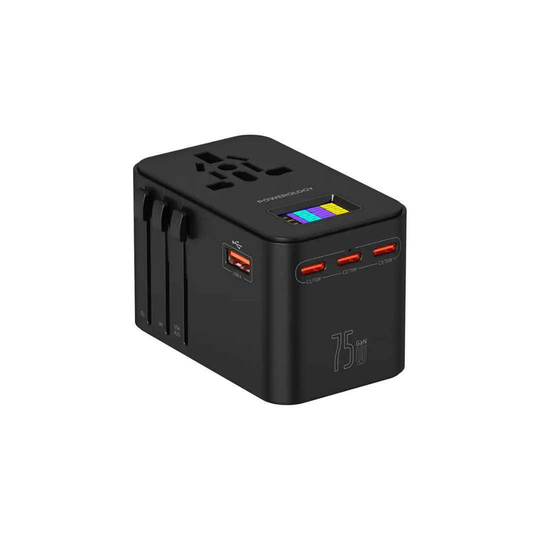 Powerology GAN 75W Universal Charger Black PWCUQC041 — image 2