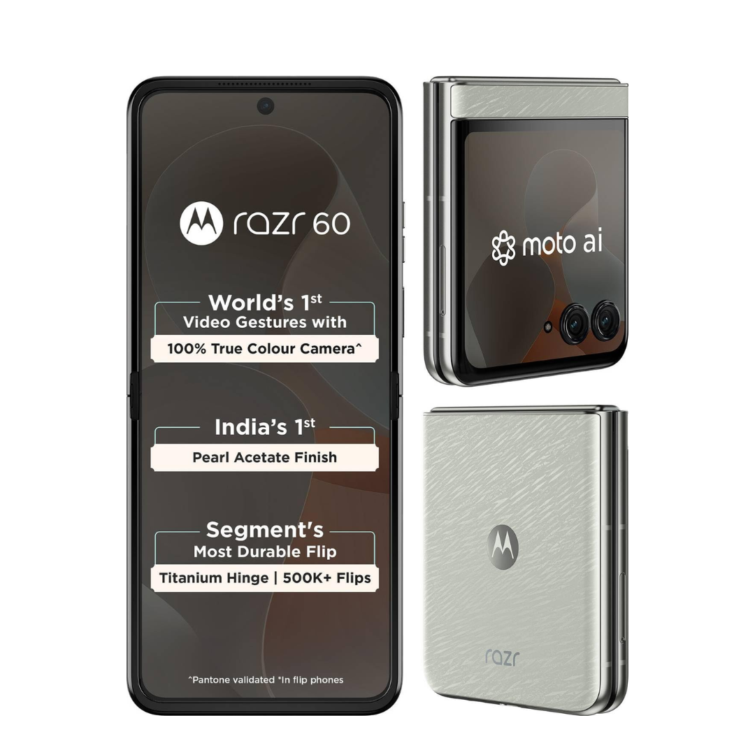 Motorola Razr 60, 5G, 256GB, PANTONE Lightest Sky White — image 2