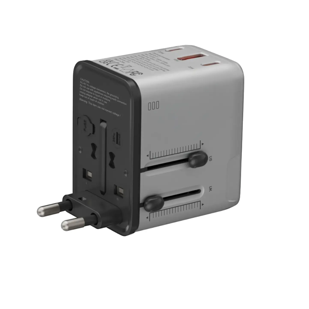 PORODO Mega Volt Universal Travel Adapter 2300W GaN Charger PD 70W, QCW — image 2