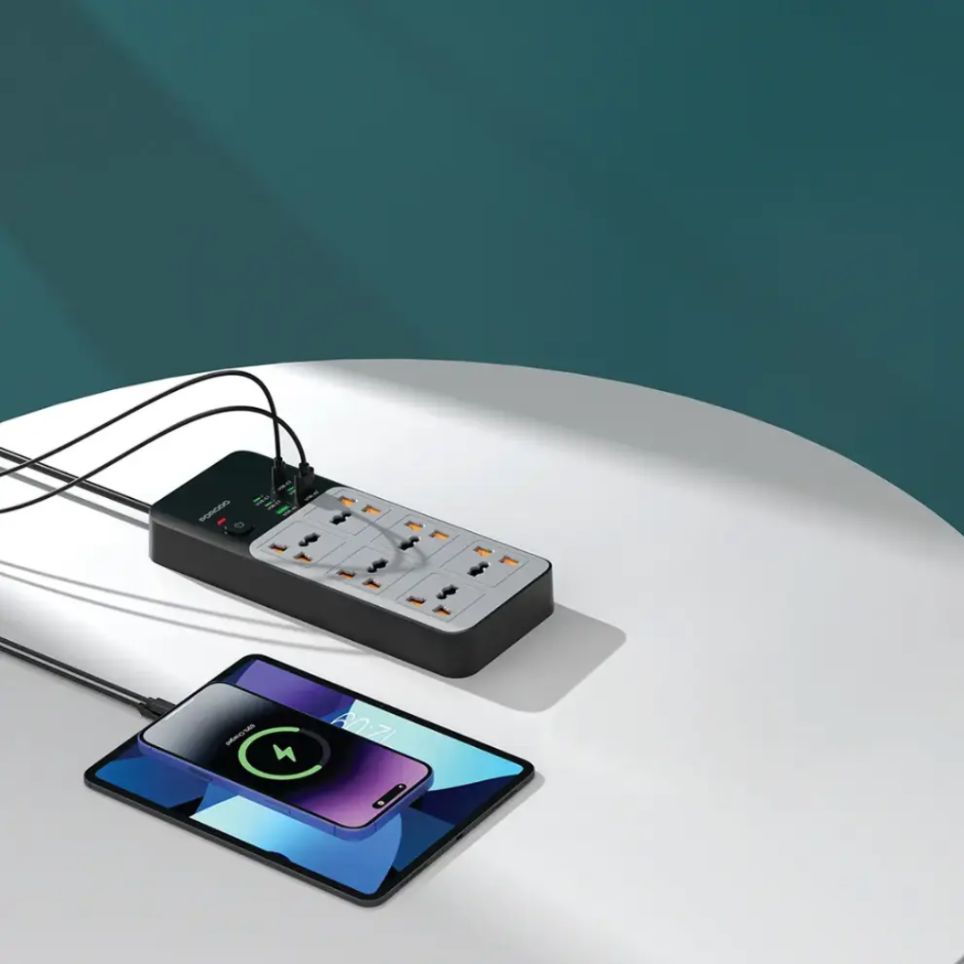 Porodo 30002 | 7AC , Universal Power Strip 6 USB Ports 4C + 2A — image 2