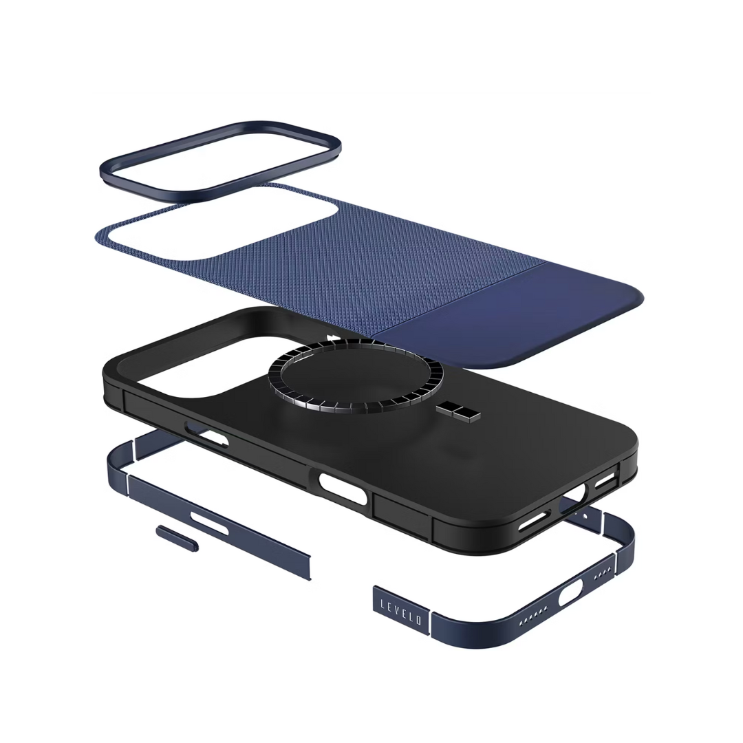 Levelo iPhone 17 Pro & iPhone 17 Pro Max Cuir Leather Hybrid Case — image 4