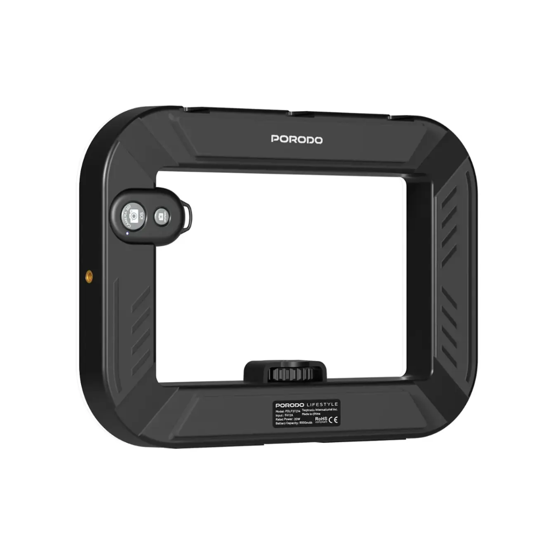 Porodo Handheld Rring Grip, Camera & Phone Vlogging Light — image 2