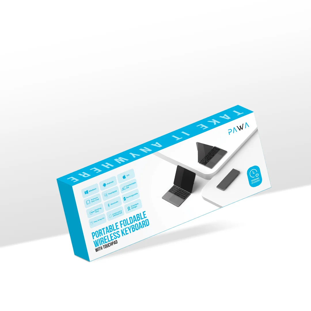 Pawa Portable Foldable Wireless Keyboard with Touchpad — image 2