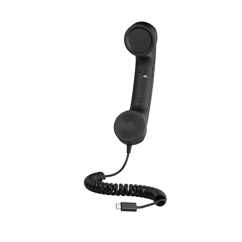 Porodo Classic Retro Phone Handset Black — image 2