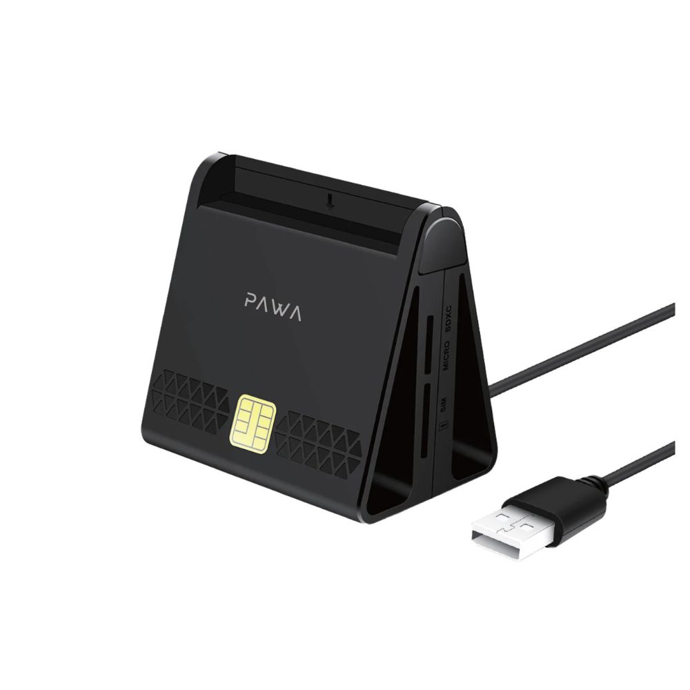 Pawa Slim Single Slot Smart Card Reader Black — image 3